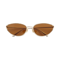 Bottega Veneta Cat Eye Sunglasses — Gold