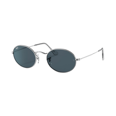 Ray-Ban Oval Metal Sunglasses — Silver