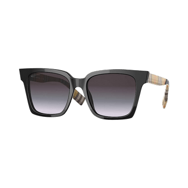 Burberry Maple Square Frame Sunglasses — Black