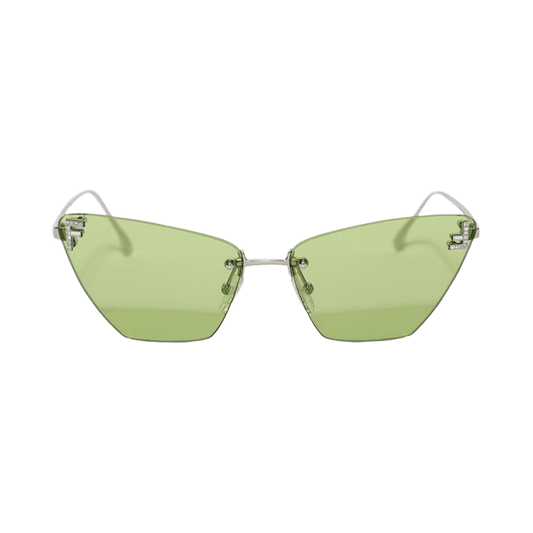 Fendi First Crystal Sunglasses — Silver
