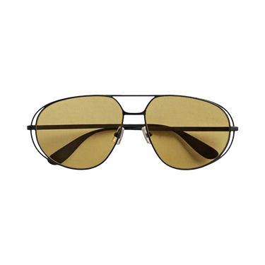 Bottega Veneta Classic Aviator Sunglasses — Black