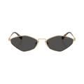Miu Miu Logo Sunglasses — Gold
