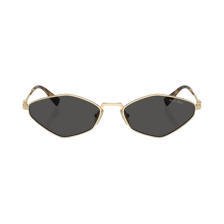 Miu Miu Logo Sunglasses — Gold