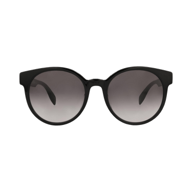 Alexander McQueen Round-Frame Acetate Sunglasses — Black