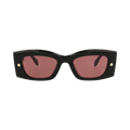 Alexander McQueen Square-Frame Recycled Acetate Sunglasses — Multi-Color