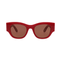 Alexander McQueen Square-Frame Recycled Acetate Sunglasses — Multi-Color