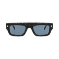 Alexander McQueen Square-Frame Recycled Acetate Sunglasses — Multi-Color