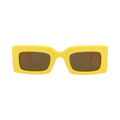 Alexander McQueen Square-Frame Recycled Acetate Sunglasses — Multi-Color
