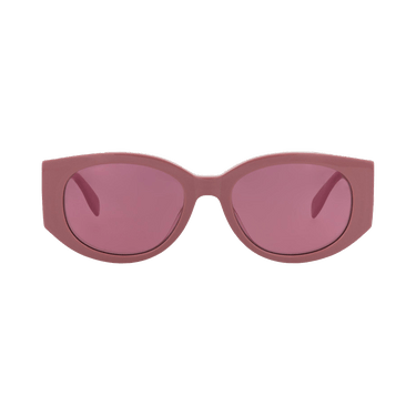 Alexander McQueen Round-Frame Recycled Acetate Sunglasses — Multi-Color