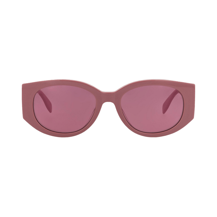 Alexander McQueen Round-Frame Recycled Acetate Sunglasses — Multi-Color