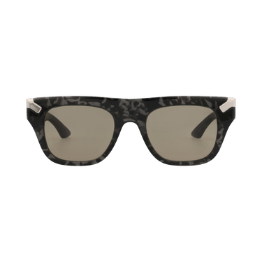 Alexander McQueen Square-Frame Recycled Acetate Sunglasses — Multi-Color