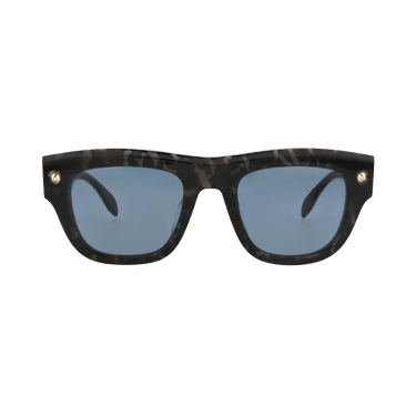 Alexander McQueen Square-Frame Recycled Acetate Sunglasses — Multi-Color