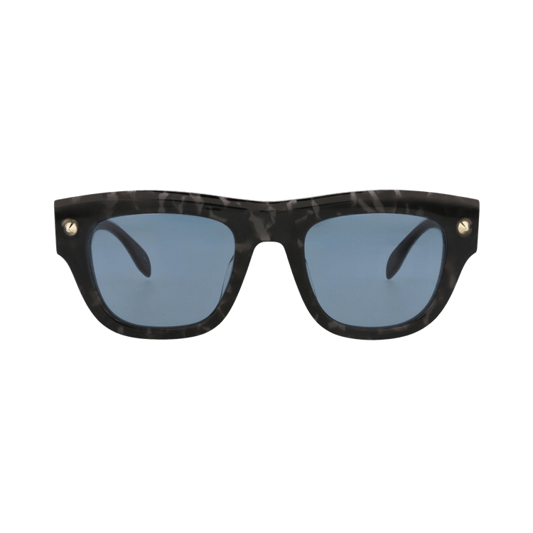 Alexander McQueen Square-Frame Recycled Acetate Sunglasses — Multi-Color