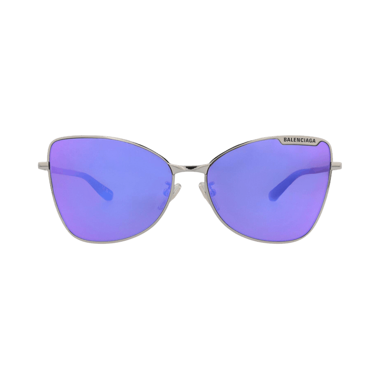 Balenciaga Cat Eye-Frame Metal Sunglasses — Multi-Color
