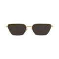 Bottega Veneta Square-Frame Metal Sunglasses — Gold
