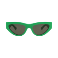 Bottega Veneta Cat Eye-Frame Acetate Sunglasses — Green