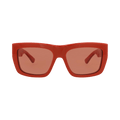 Bottega Veneta Square-Frame Recycled Acetate Sunglasses — Orange