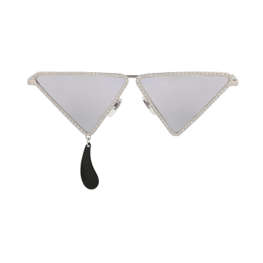 Gucci Cat Eye-Frame Metal Sunglasses — Silver
