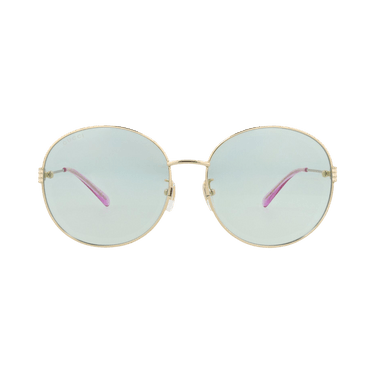 Gucci Round-Frame Metal Sunglasses — Gold