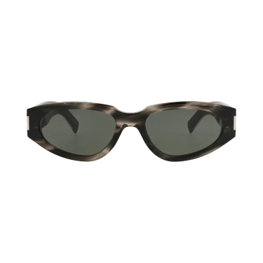 Saint Laurent Round-Frame Recycled Acetate Sunglasses — Multi-Color