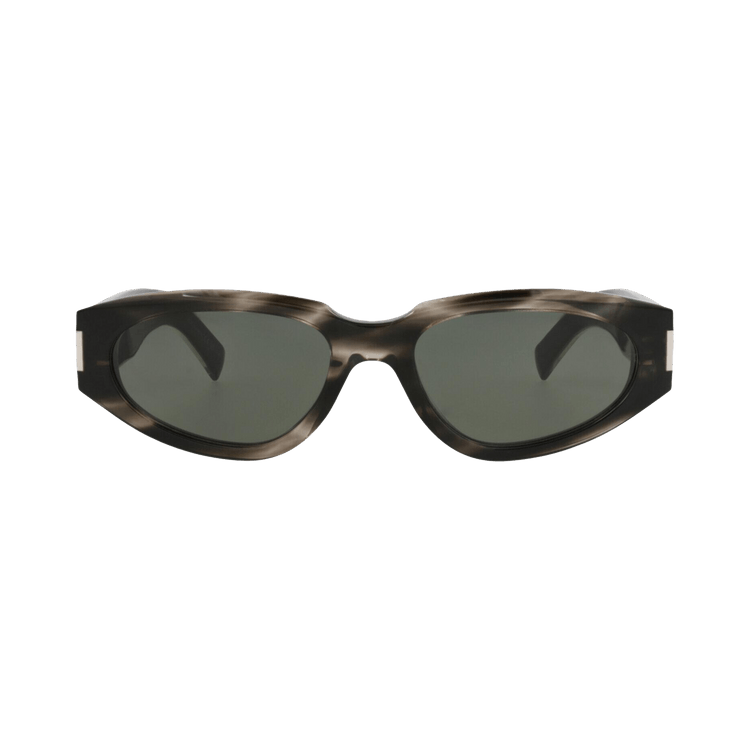 Saint Laurent Round-Frame Recycled Acetate Sunglasses — Multi-Color