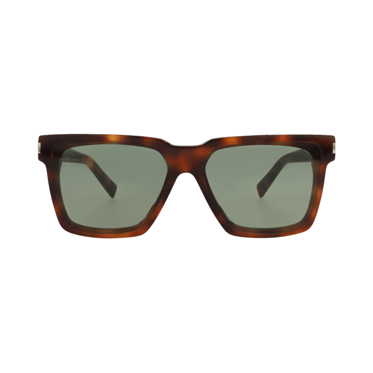 Saint Laurent Square-Frame Recycled Acetate Sunglasses — Multi-Color