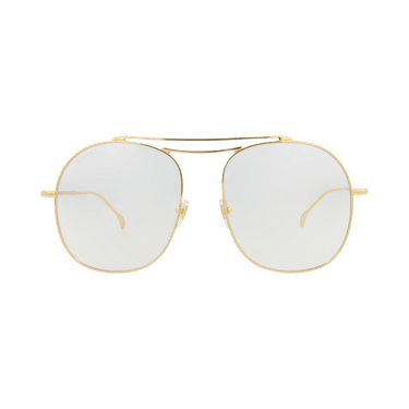 Gucci Aviator-Frame Metal Sunglasses — Gold