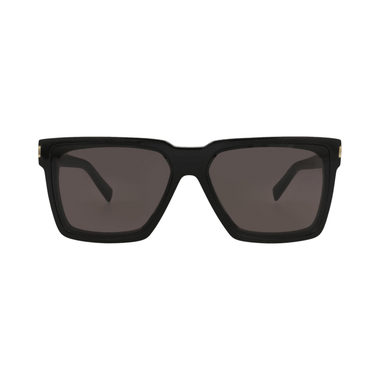 Saint Laurent Square-Frame Recycled Acetate Sunglasses — Black
