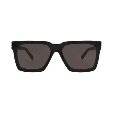Saint Laurent Square-Frame Recycled Acetate Sunglasses — Black
