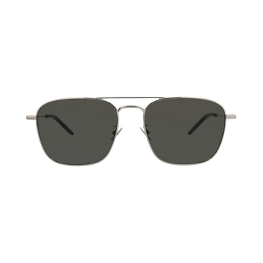 Saint Laurent Aviator-Frame Metal Sunglasses — Silver