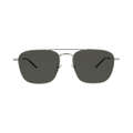 Saint Laurent Aviator-Frame Metal Sunglasses — Silver