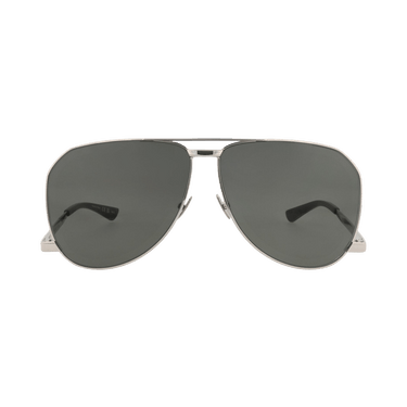 Saint Laurent Aviator-Frame Metal Sunglasses — Silver