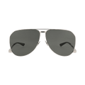 Saint Laurent Aviator-Frame Metal Sunglasses — Silver