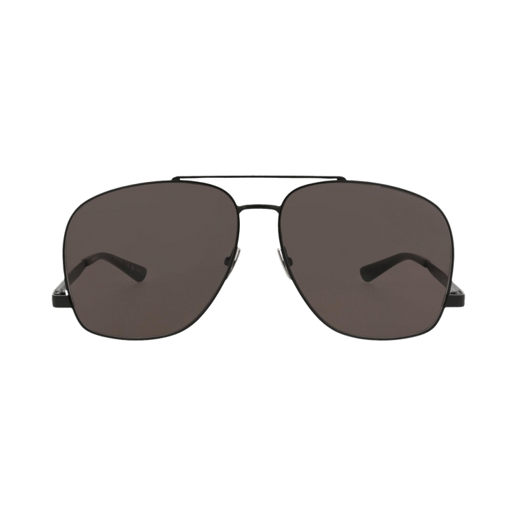 Saint Laurent Aviator-Frame Metal Sunglasses — Black