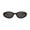 Bottega Veneta Round-Frame Injection Sunglasses — Black