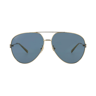 Gucci Aviator-Frame Metal Sunglasses — Gold