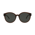 Saint Laurent Round-Frame Acetate Sunglasses — Grey