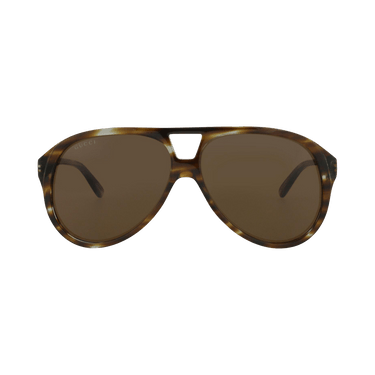 Gucci Aviator-Frame Recycled Acetate Sunglasses — Brown
