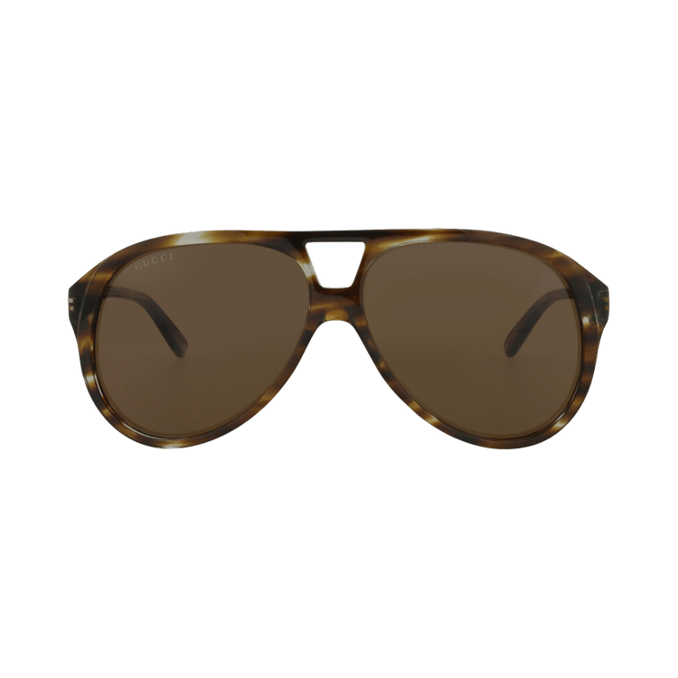 Gucci Aviator-Frame Recycled Acetate Sunglasses — Brown
