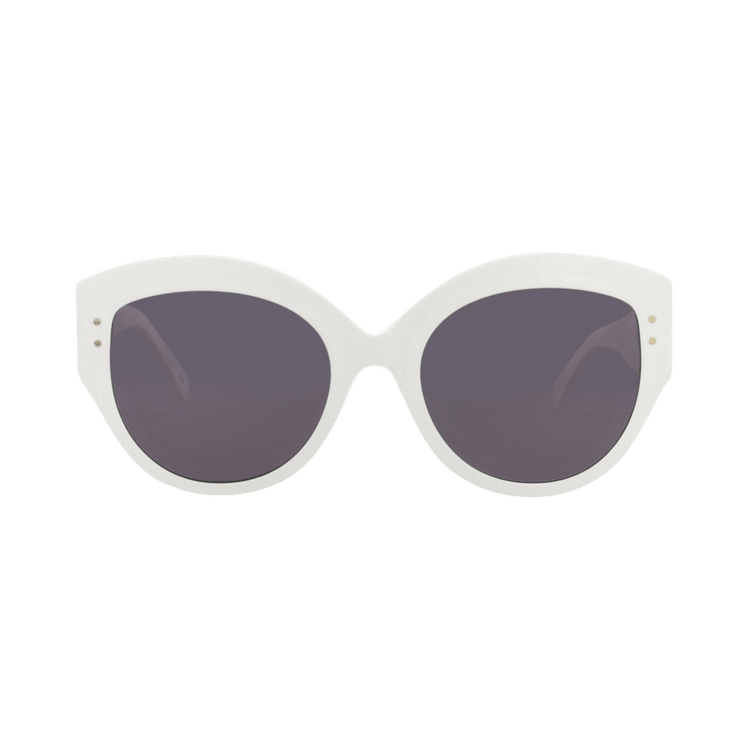Alaïa Round-Frame Acetate Sunglasses — Grey