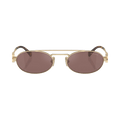 Miu Miu Logo Sunglasses — Tan