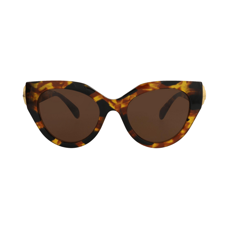 Gucci Cat Eye Frame Recycled Acetate Sunglasses — Brown