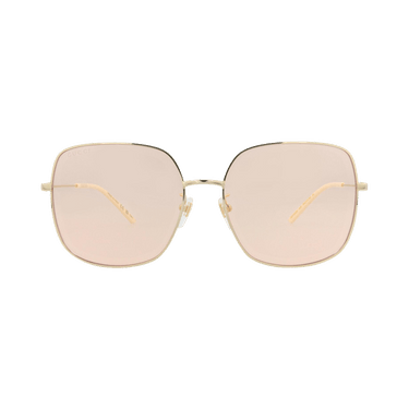 Gucci Square Frame Metal Sunglasses — Gold