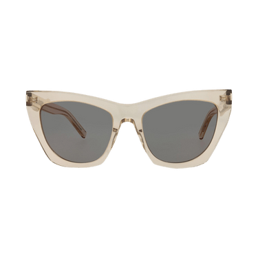 Saint Laurent Cat Eye Frame Recycled Acetate Sunglasses — Tan
