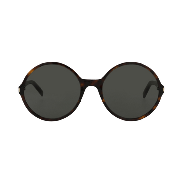 Saint Laurent Round Frame Acetate Sunglasses — Brown