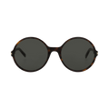 Saint Laurent Round Frame Acetate Sunglasses — Brown