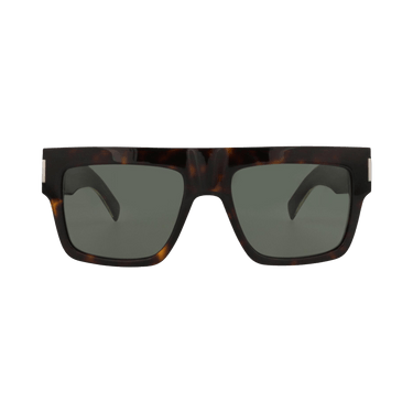 Saint Laurent Square Frame Recycled Acetate Sunglasses — Brown