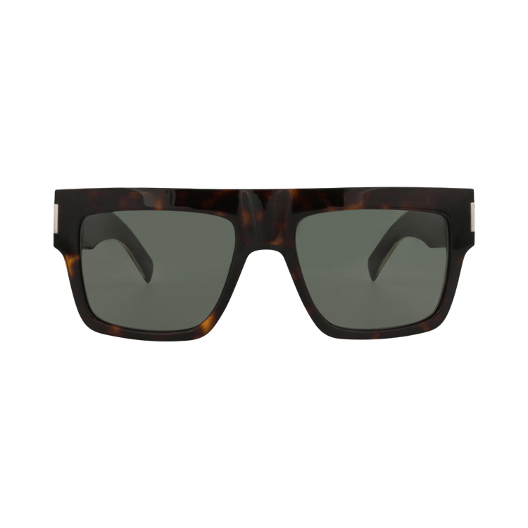 Saint Laurent Square Frame Recycled Acetate Sunglasses — Brown