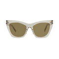Saint Laurent Cat Eye Frame Recycled Acetate Sunglasses — Cream