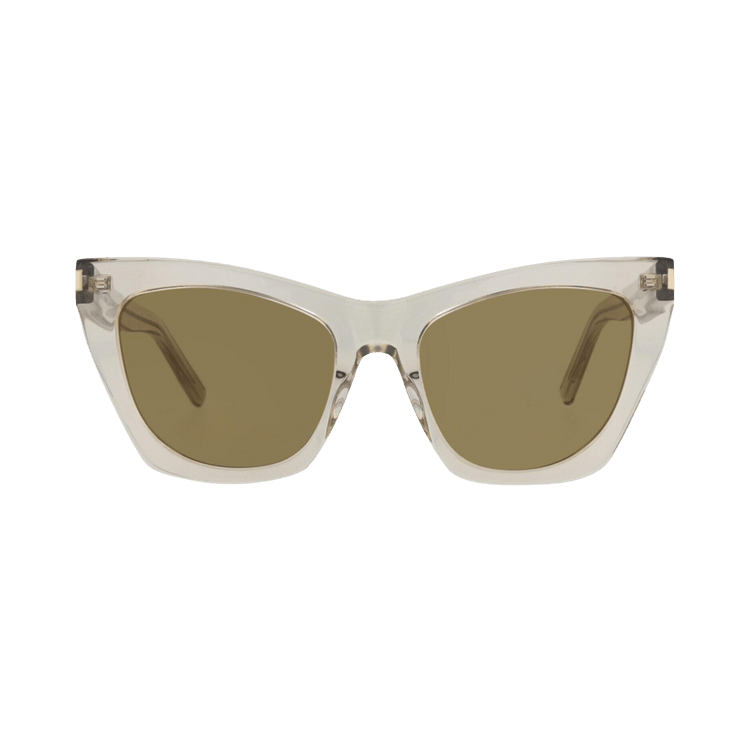 Saint Laurent Cat Eye Frame Recycled Acetate Sunglasses — Cream